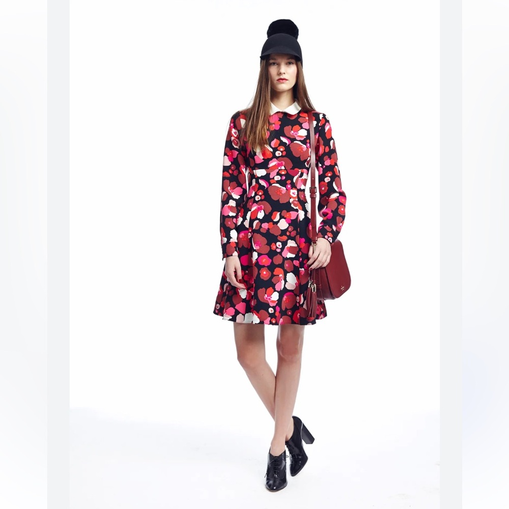 Kate Spade Floral Knee Length Fit and Flare Dress, Size 0
